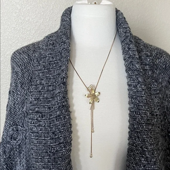 a.n.a Charcoal Knit Open Cardigan - Picture 3 of 13